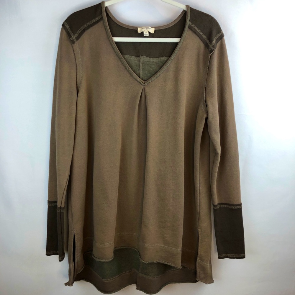 Umgee brown tunic sweatshirt style Sz M